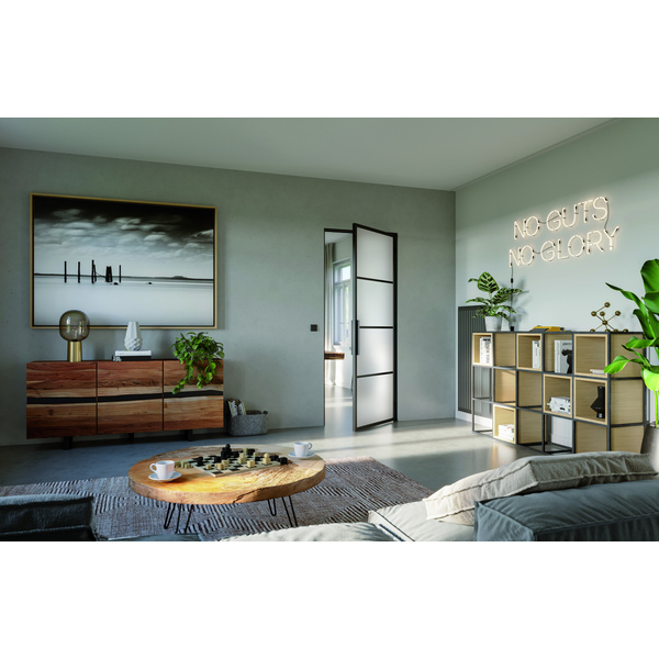 Ganzglastür inkl. Beschlagset Satiniert Typ 9 "LOFT+MEHR 90"