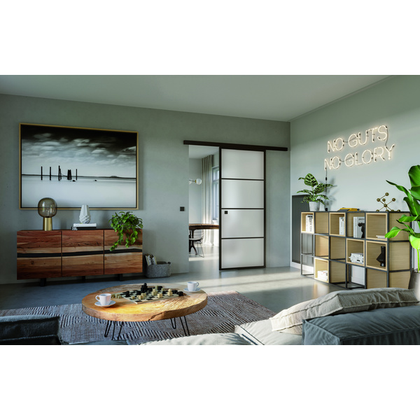 Glasschiebetür Satiniert Typ 9 "LOFT+MEHR 180"