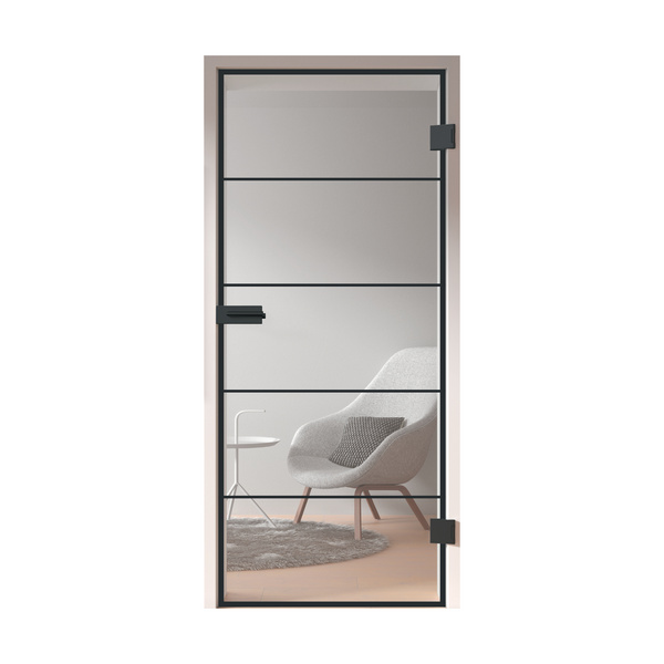 Ganzglastür Klar Loft 5 Felder "GLASWORK 90"