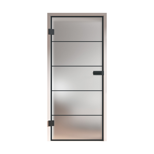 Ganzglastür Satiniert Loft 5 Felder "GLASWORK 90"