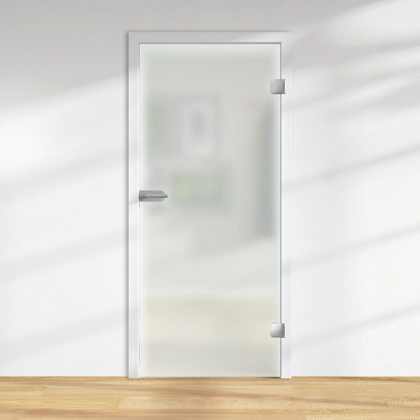 Ganzglastür Satiniert Weißglas "GLASWORK 90"