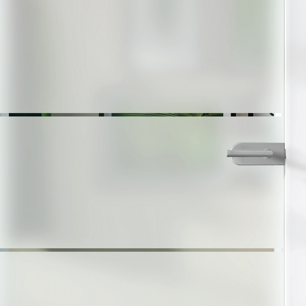 Ganzglastür Satiniert 4 Streifen "GLASWORK 90"