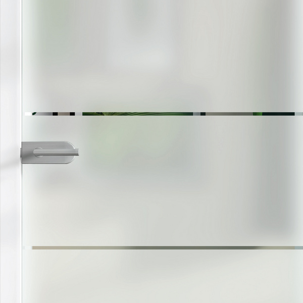 Ganzglastür Satiniert 4 Streifen "GLASWORK 90"