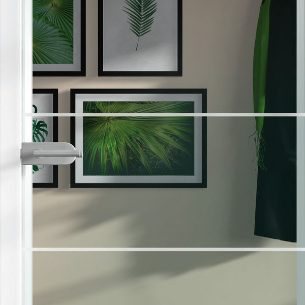 Ganzglastür Klar 4 Streifen "GLASWORK 90"