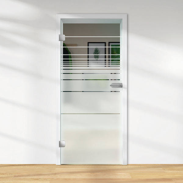 Ganzglastür Satiniert Horizo "GLASWORK 90"