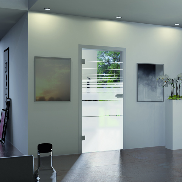 Ganzglastür Satiniert Horizo "GLASWORK 90"