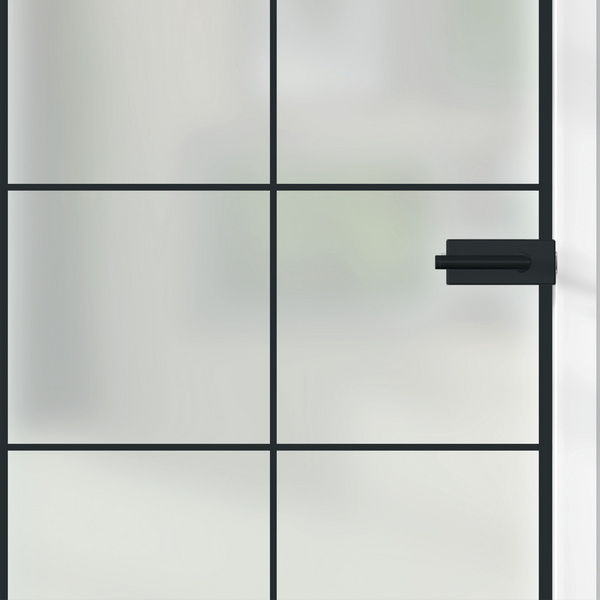 Ganzglastür Satiniert Loft 10 Felder "GLASWORK 90"