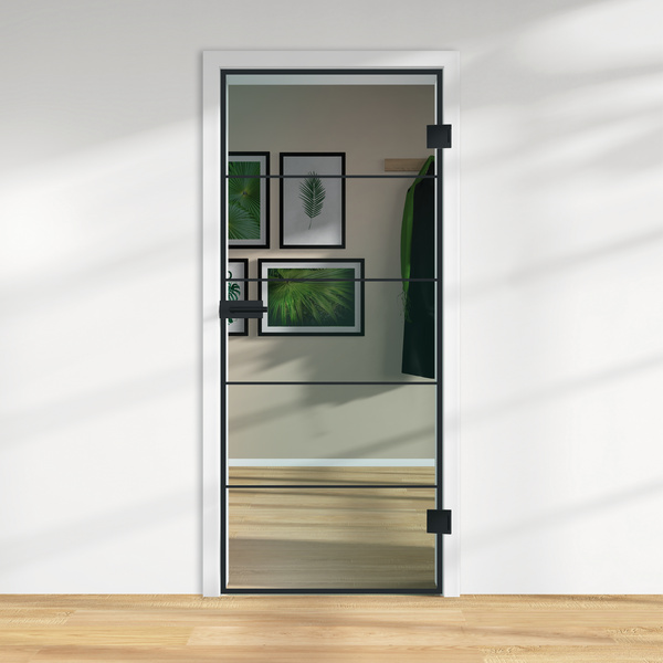 Ganzglastür Klar Loft 5 Felder "GLASWORK 90"