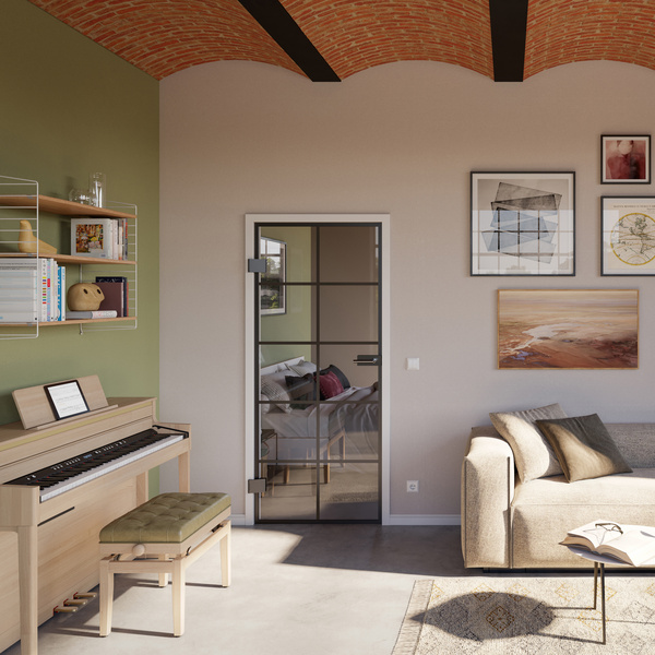 Ganzglastür inkl. Beschlagset Klar Typ 8 "Slimwork 90"