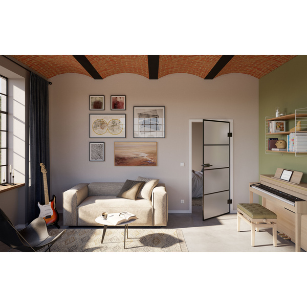 Ganzglastür inkl. Beschlagset Satiniert Typ 9 "Slimwork 90"