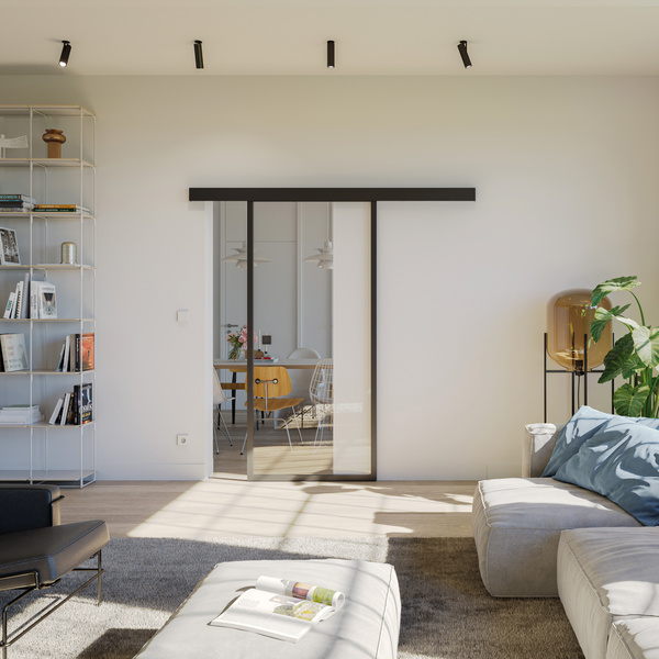 Glasschiebetür Klar "LOFT+MEHR 180"