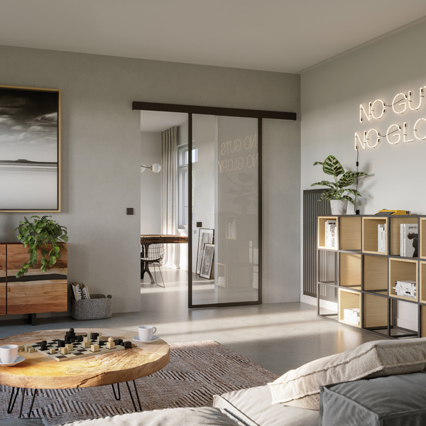 Glasschiebetür Klar "LOFT+MEHR 180"