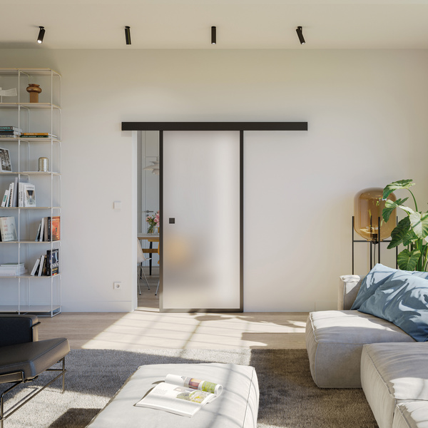 Glasschiebetür Satiniert Typ 8 "LOFT+MEHR 180"