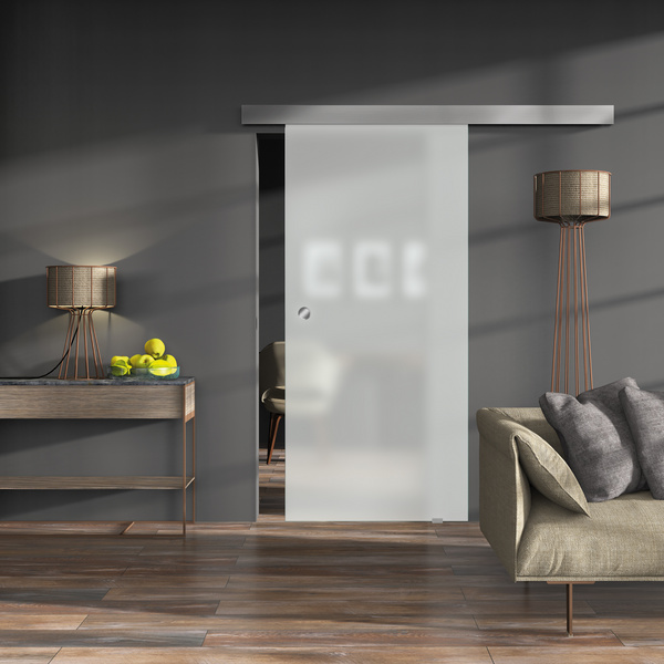 Glasschiebetür Satiniert Klarglas "GLASWORK 180"