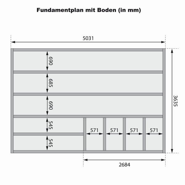 Saunahaus Ares 3 naturbelassen / graualuminium 2760x2760x2315mm