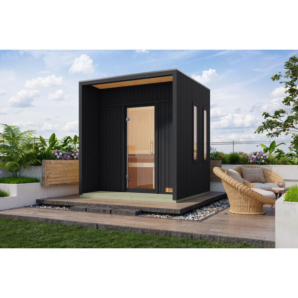Saunahaus Arcadia schwarz 2165x2195x2440mm