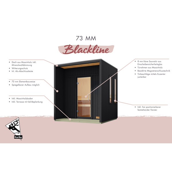 Saunahaus Arcadia SET naturbelassen mit Ofen 9kW Bio ext. Strg. 2165x2195x2440mm