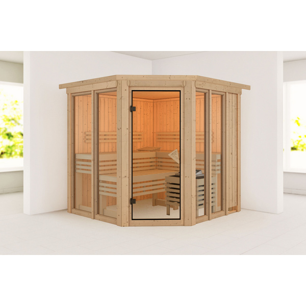 Systemsauna Airi mit Kranz 2100x2100x2020mm