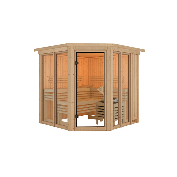 Systemsauna Airi mit Kranz 2100x2100x2020mm