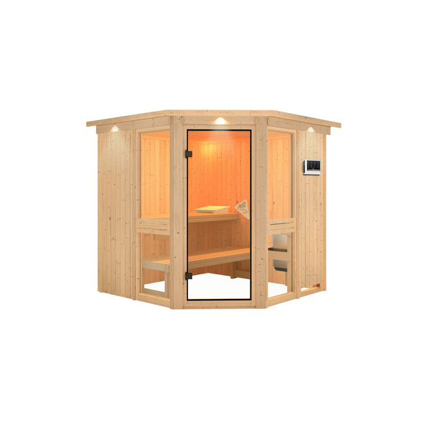 Systemsauna Amelia 2 mit Kranz 2100x2100x2020mm