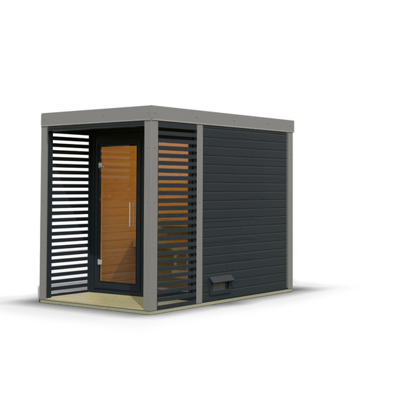 Saunahaus Ares 1 anthrazit / graualuminium 2760x1910x2315mm