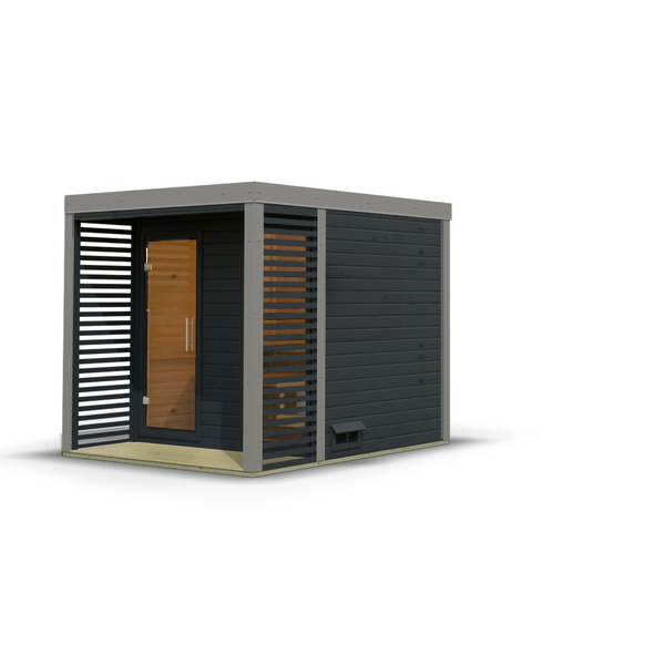 Saunahaus Ares 2 anthrazit / graualuminium 2760x2310x2315mm