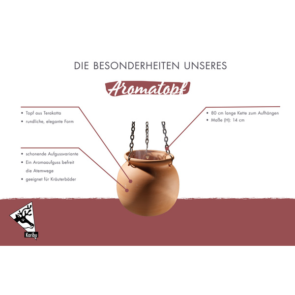 Aromatopf / Aufgusstopf terrakotta