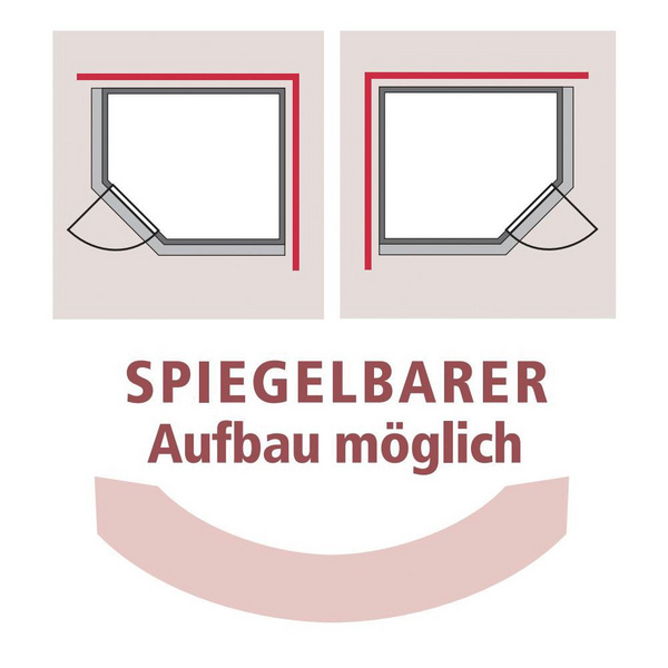 Systemsauna Malin mit Klarglastür und Kranz SET Ofen 9kW integr. Strg 2450x2100x2020mm