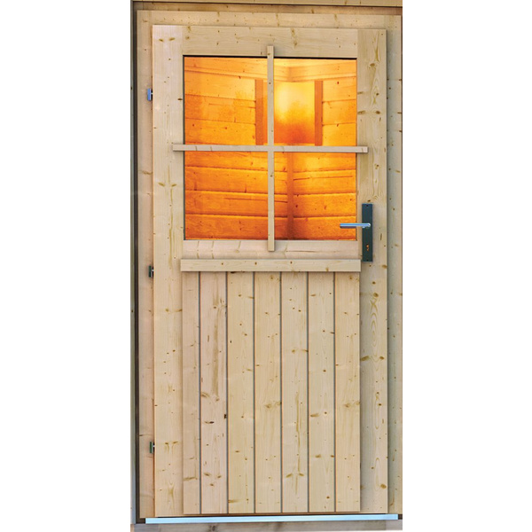 Türpaket Außensauna klassisch naturbelassen