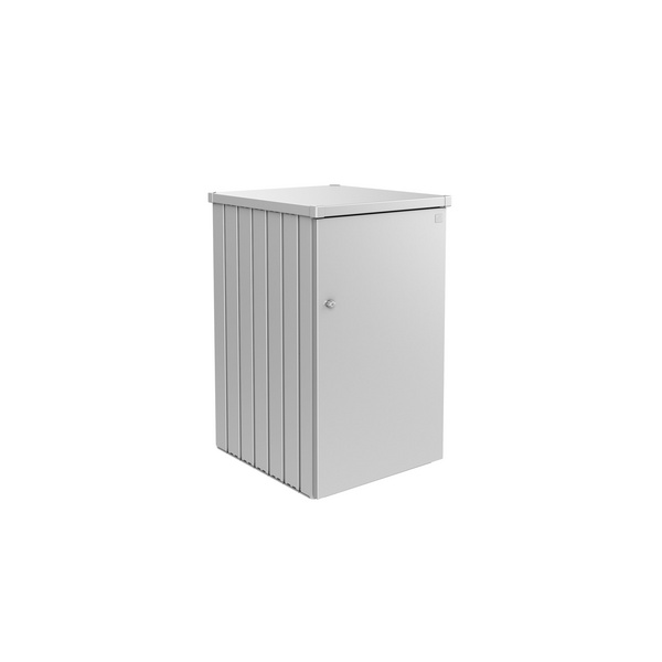 Mülltonnenbox Alex Var. 1 Seitenwände silber- metallic, Tür und Dach in silber- metallic 800x880x1290mm