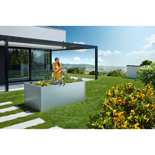 HochBeet Gr. 2x1 silber- metallic 2010x1020x770mm