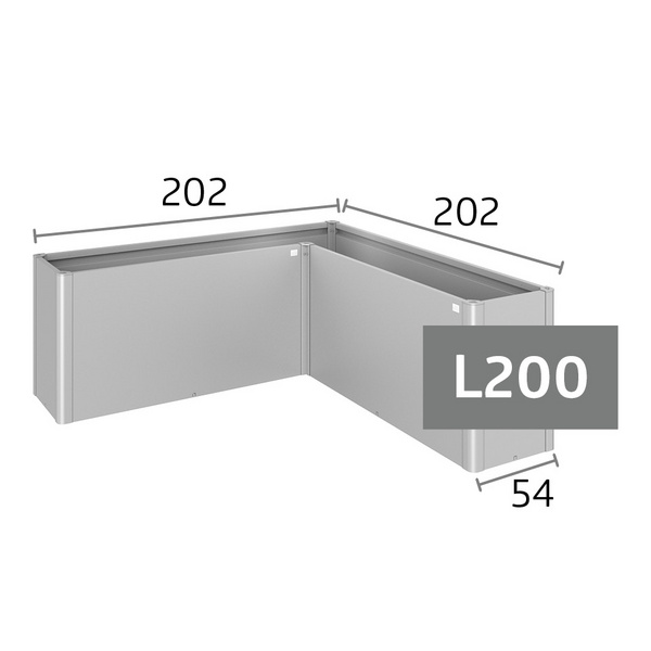 Pflanzbeet Belvedere MINI Gr. L200 dunkelgrau- metallic 2010x2010x450mm