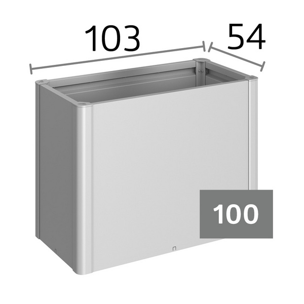 Pflanzbeet Belvedere MINI Gr. 100 quarzgrau- metallic 1020x530x450mm