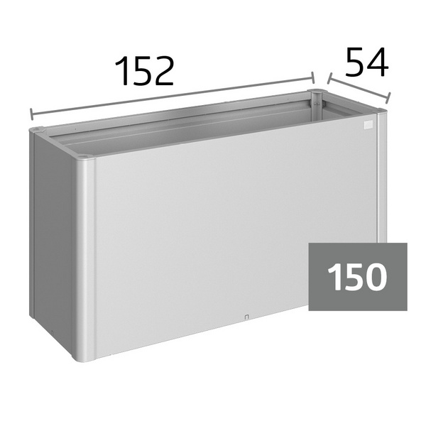 Pflanzbeet Belvedere MINI Gr. 50 quarzgrau- metallic 530x530x450mm