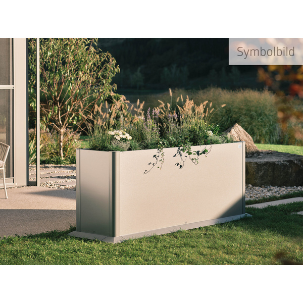 Pflanzbeet Belvedere MINI Gr. 150 silber- metallic 1520x530x450mm