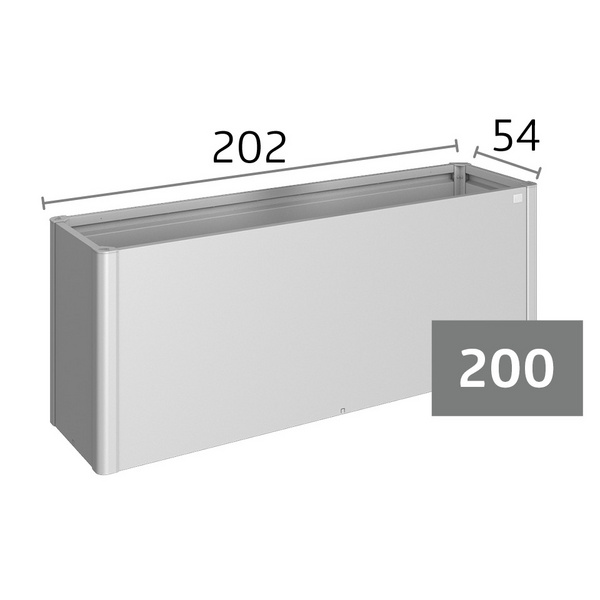 Pflanzbeet Belvedere MIDI Gr. 200 dunkelgrau- metallic 2010x530x610mm