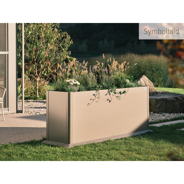 Pflanzbeet Belvedere MIDI Gr. L150 quarzgrau- metallic 1520x1520x610mm