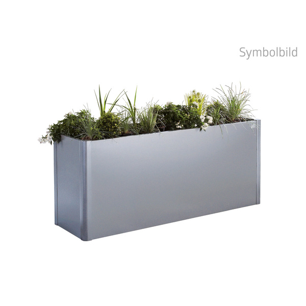 Pflanzbeet Belvedere MAXI Gr. 150 silber- metallic 1520x530x770mm
