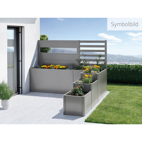 Sichtschutz zu Pflanzbeet Belvedere (1Stk) mit Acrylglas Gr. 150 quarzgrau- metallic 1520x910x40mm