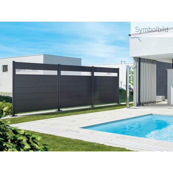 Steher Für Sichtschutz zum Einbetonieren 135cm höhenverstellbar dunkelgrau- metallic 85x85x1420mm