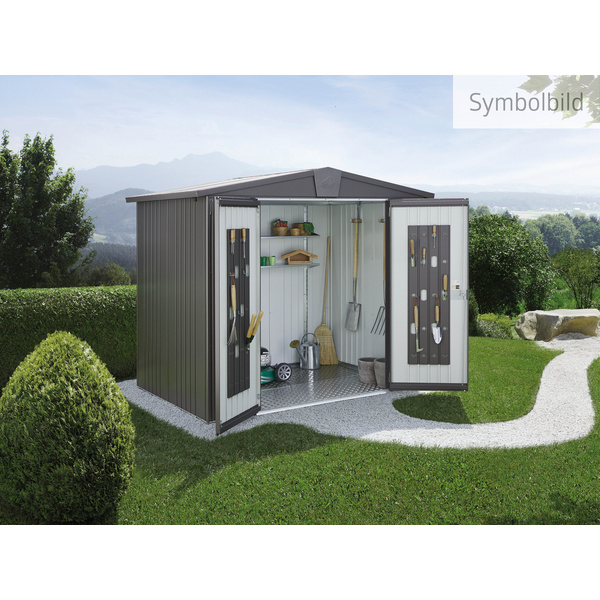 Gerätehaus Europa Gr. 1 dunkelgrau- metallic 1720x840x1960mm