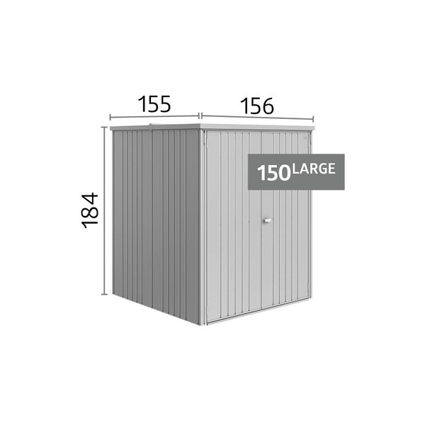 Geräteschrank Gr. 150 LARGE quarzgrau- metallic 1560x1550x1840mm