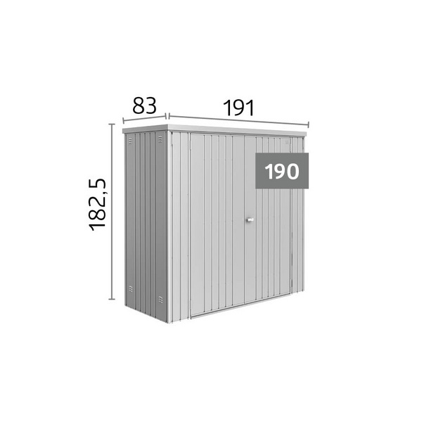Geräteschrank Gr. 90 silber- metallic 930x830x1825mm