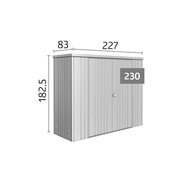 Geräteschrank Gr. 230 silber- metallic 2270x830x1825mm