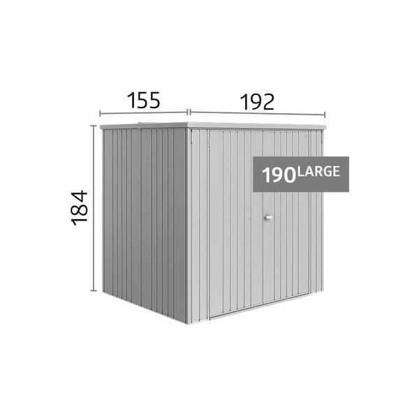 Geräteschrank Gr. 190 LARGE silber- metallic 1920x1550x1840mm