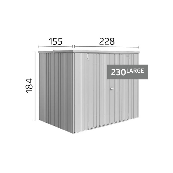 Geräteschrank Gr. 230 LARGE silber- metallic 2280x1550x1840mm