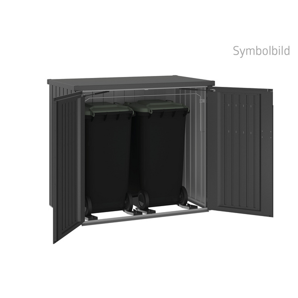 Mülltonnenbox Alex Duo dunkelgrau- metallic 1470x880x1290mm