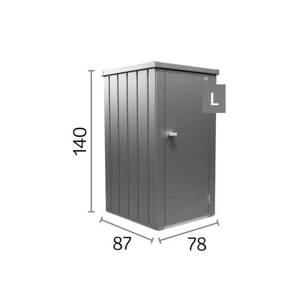 Terrassenschrank Julia Gr. L silber- metallic 777x870x1402mm