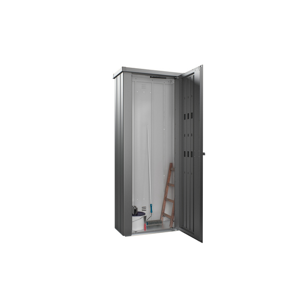 TERRASSENSCHRANK Julia Gr. S high dunkelgrau- metallic 777x409x1809mm
