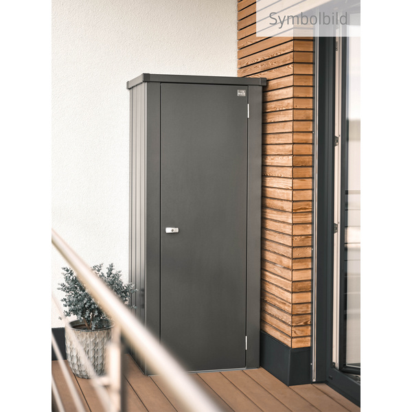Terrassenschrank Julia Gr. L HIGH dunkelgrau- metallic 777x870x1809mm